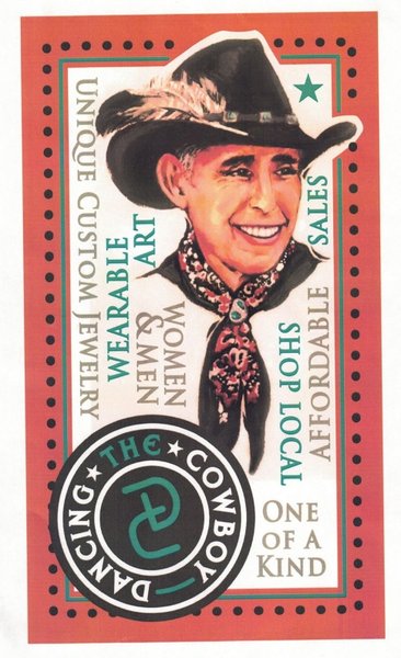 The Dancing Cowboy — Robert's original business card